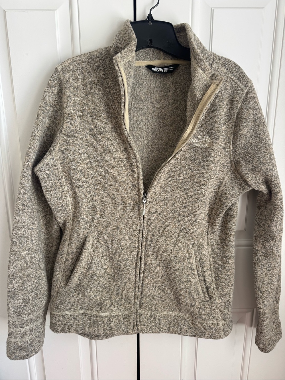 The North Face Women's Heathered Taupe Zip-Front Jacket